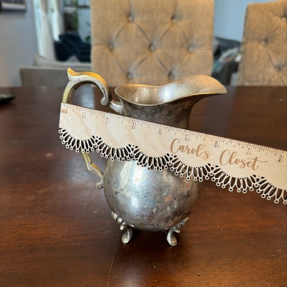 Vintage International Silver Co.Silverplated Pitcher Hand Made in India - Picture 12 of 16